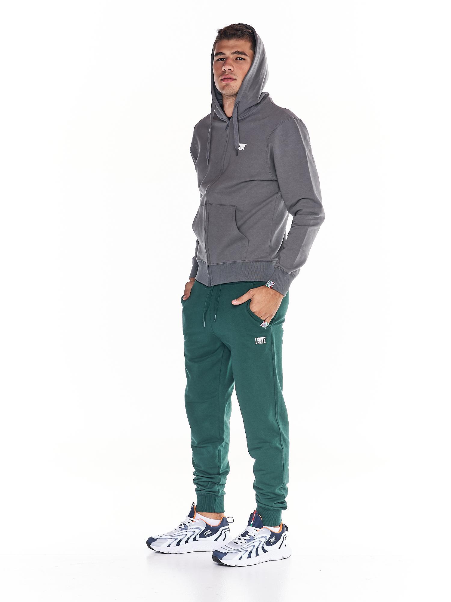 Sudadera de hombre Leone con capucha y cremallera Basic 3/6