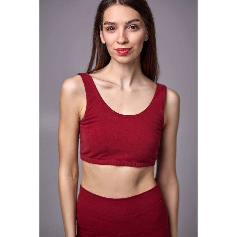 Samarali - Soutien-gorge De Yoga En Coton Pour Le Yoga Et Le Fitness - Brassière - Rose|rouge - Decathlon