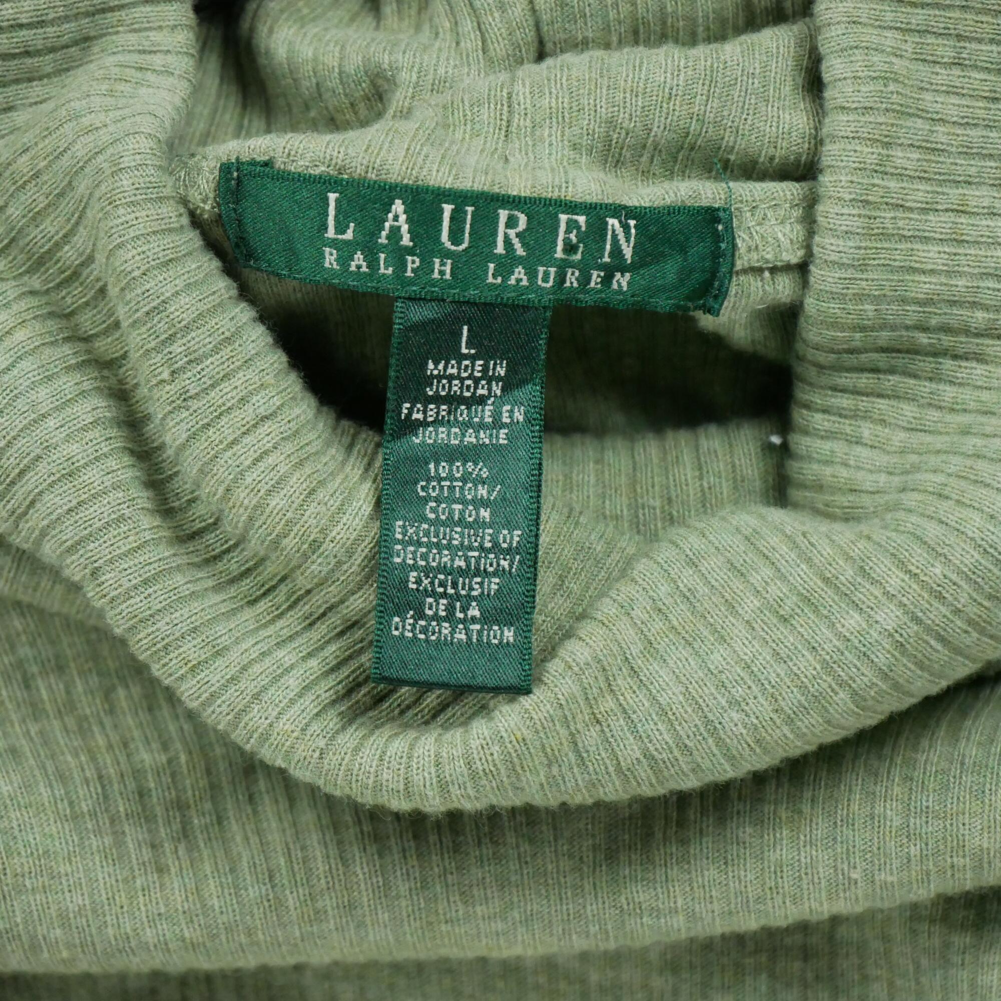 Segunda Vida - Suéter de cuello alto para mujer en caqui - En buenas condiciones 6/6