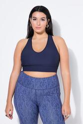 Femme Soutien-gorge en jersey côtelé avec bretelles croisées dans le dos