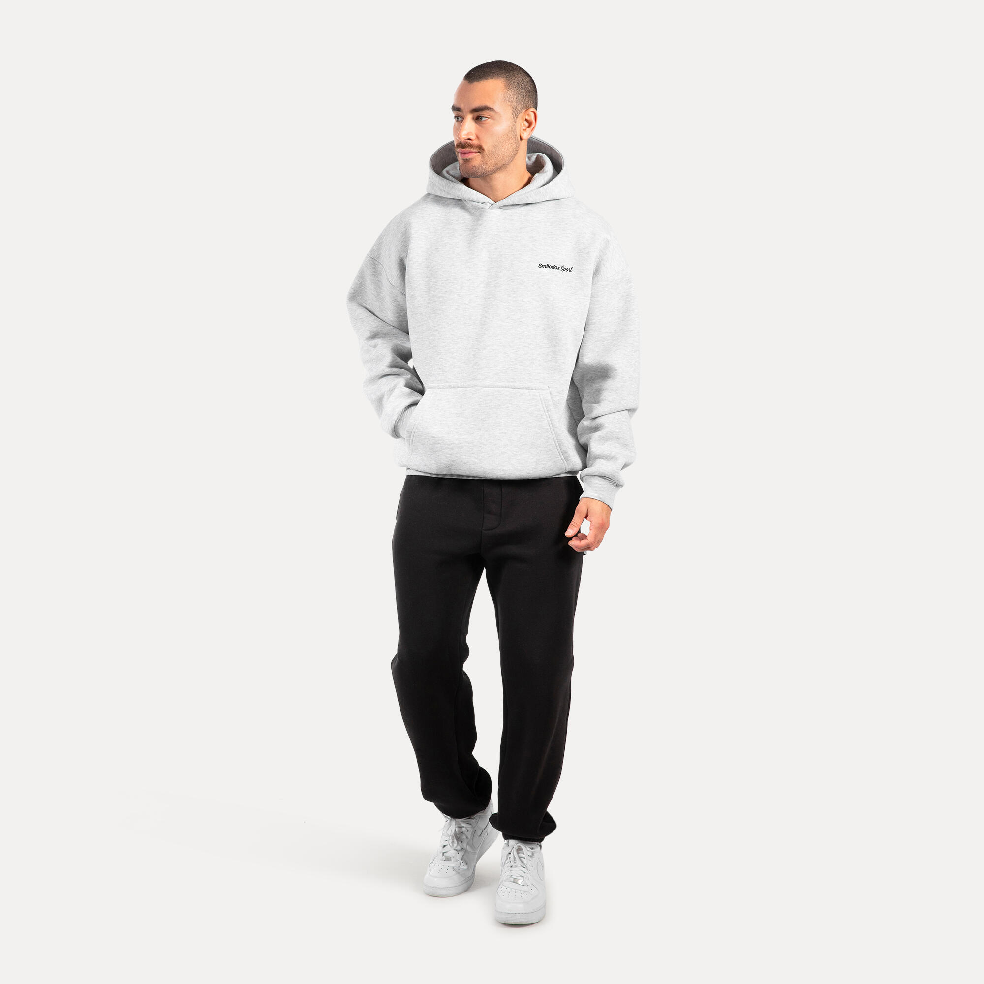 Herren Hoodie Fortes Grau Melange 3/5