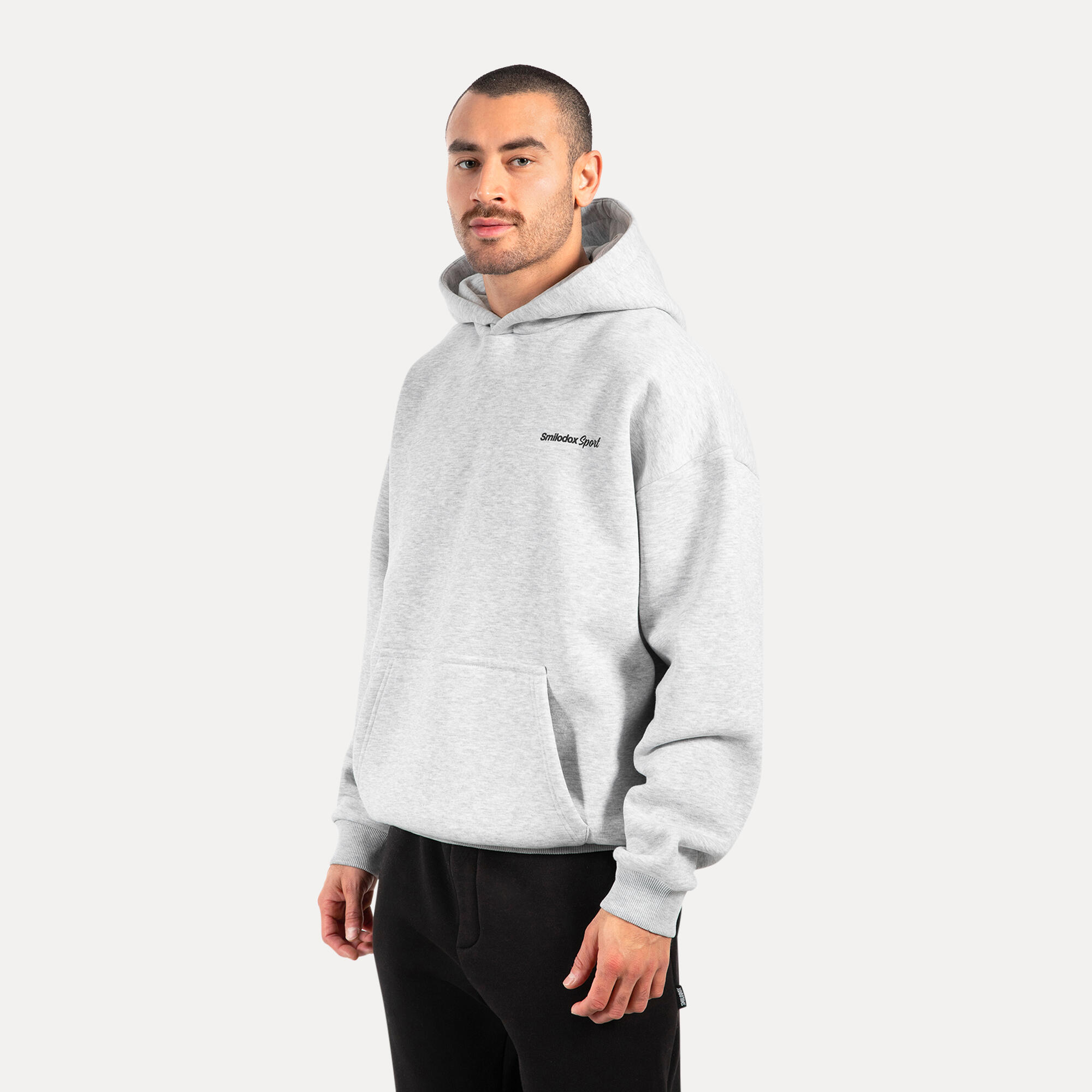 Herren Hoodie Fortes Grau Melange 2/5