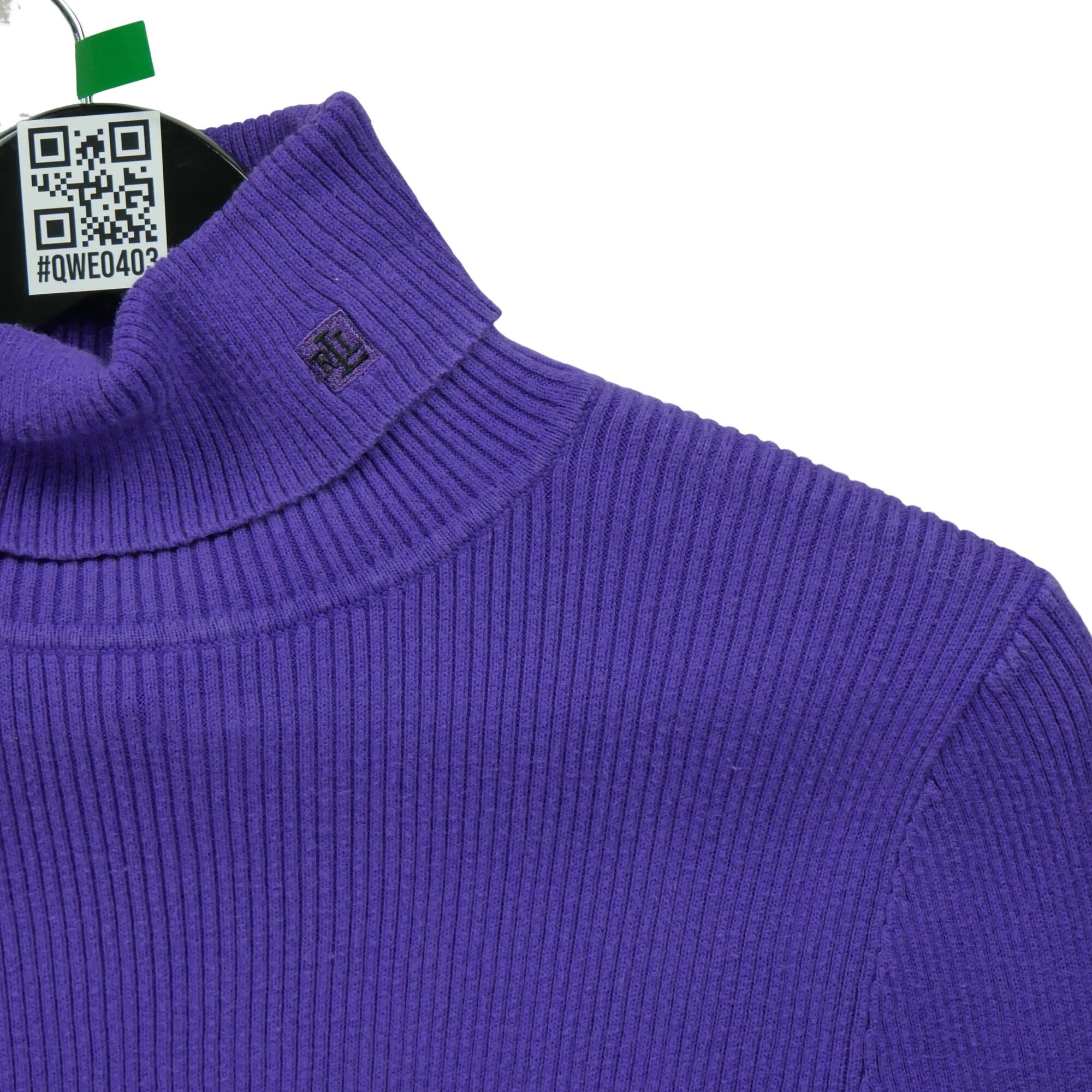 Reconditionné - Pull Femme col roulé Violet - Très Bon État 3/6