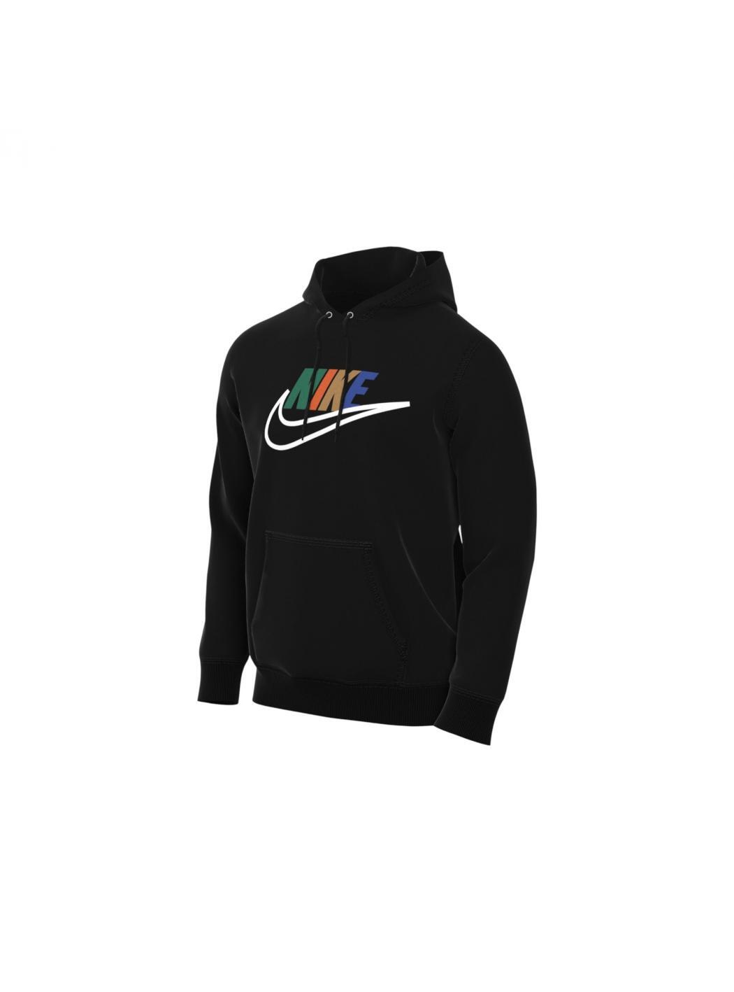 Felpa uomo nike sportswear club futura block - nero 3/3
