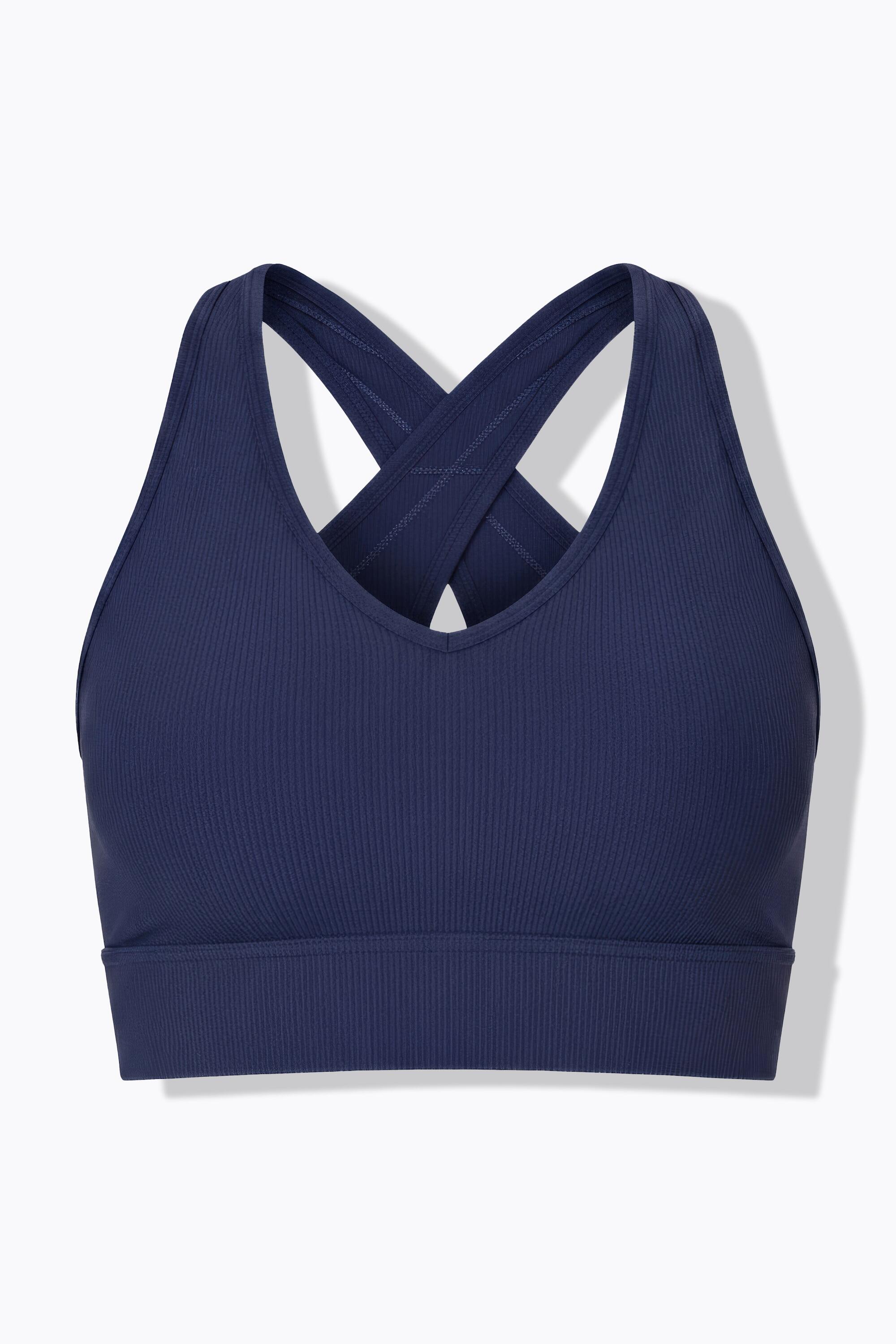 Femme Soutien-gorge en jersey côtelé avec bretelles croisées dans le dos 4/4