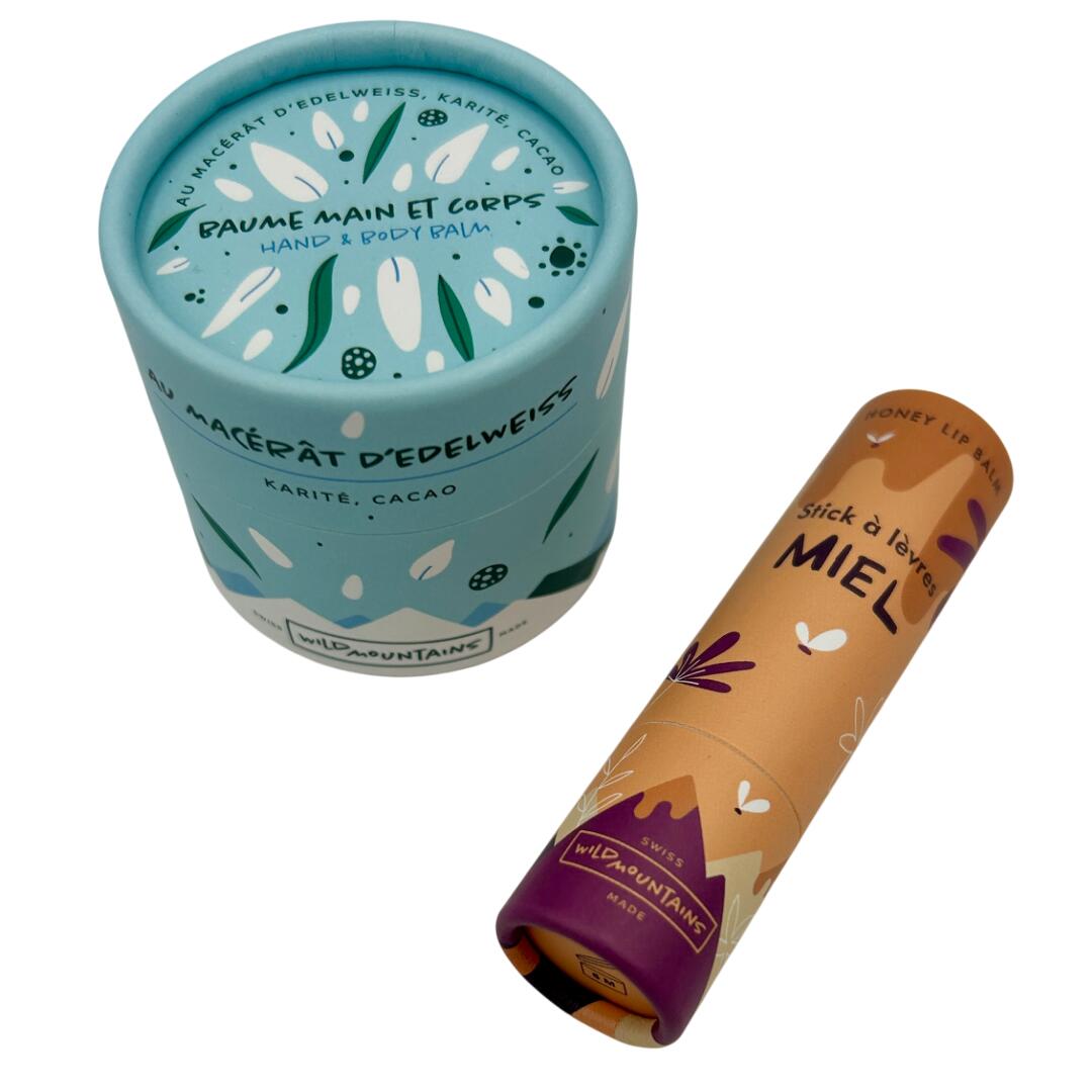 Set Lippenbalsem Honing / Hand- en Lichaamsbalsem Edelweiss 2/6