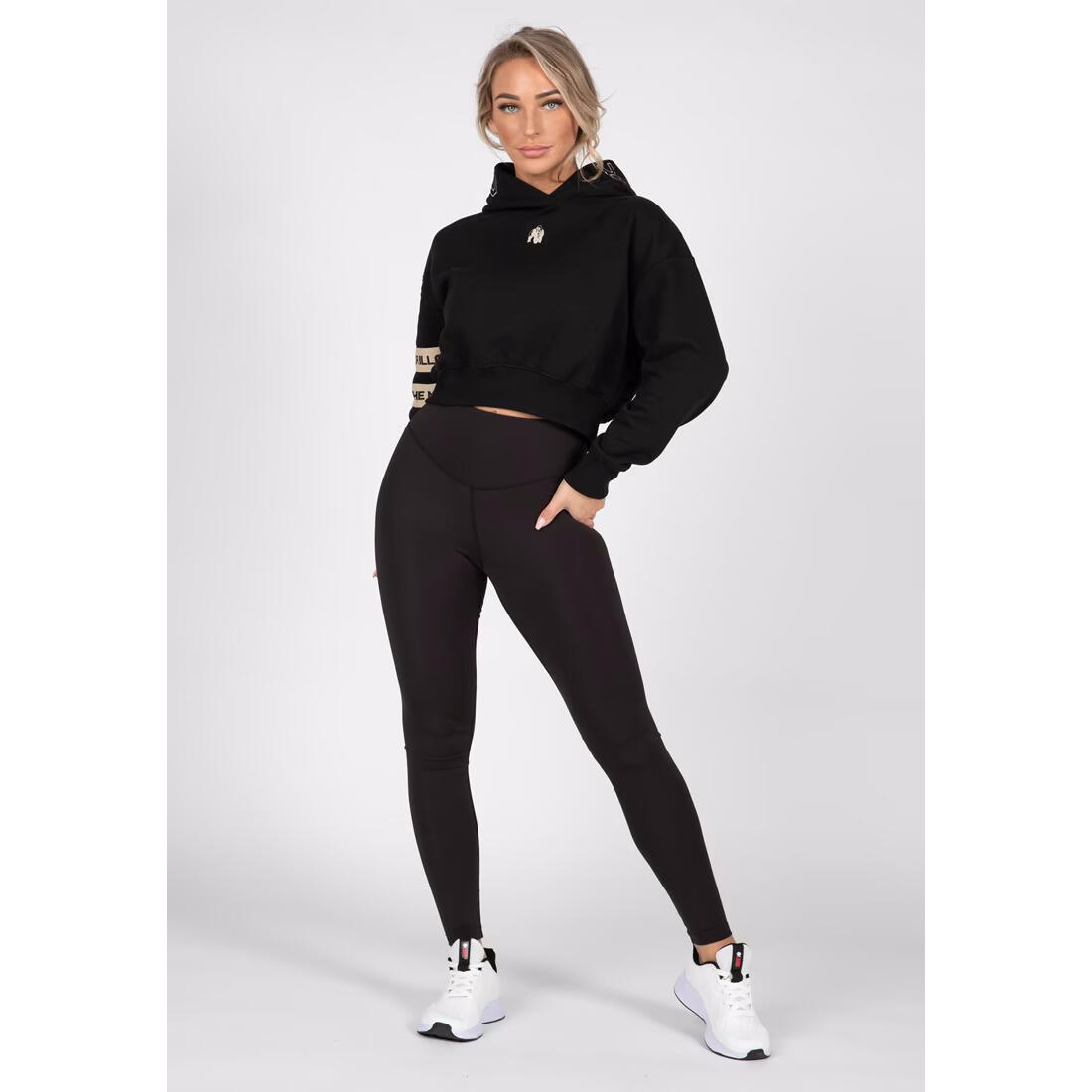 Tracey Cropped Felpa - Nero 2/6