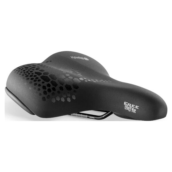 Siodełko rowerowe Freeway Fit, czarne, unisex, 257x210 mm, zrelaksowane
