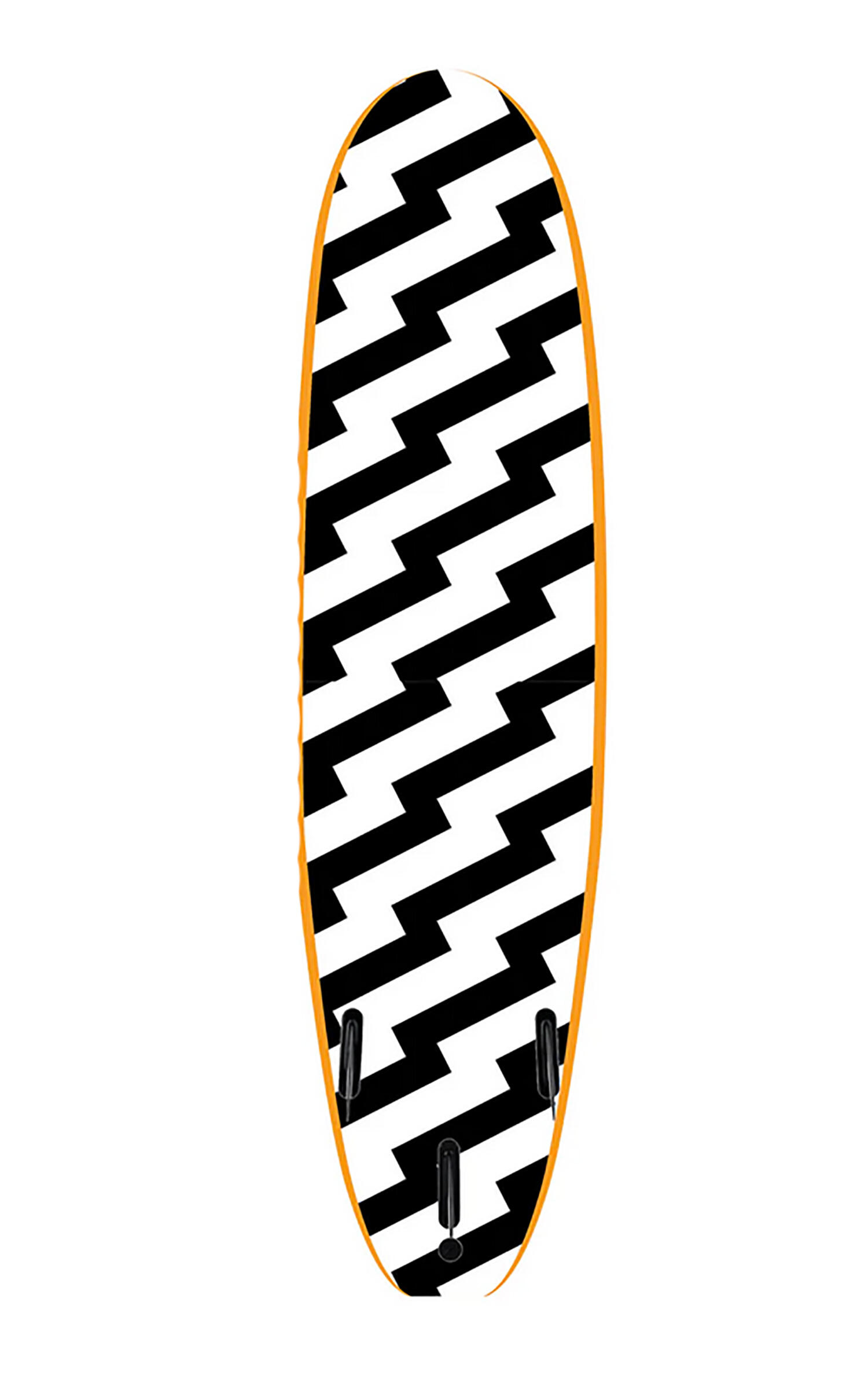 Foam Surfboard - Easy Rider (Tri Fin) - 7'0" - Orange/White Bolt 2/4