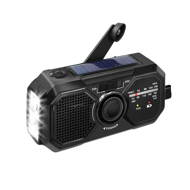 NNETM Emergency Radio Solar Hand Crank USB Power Bank
