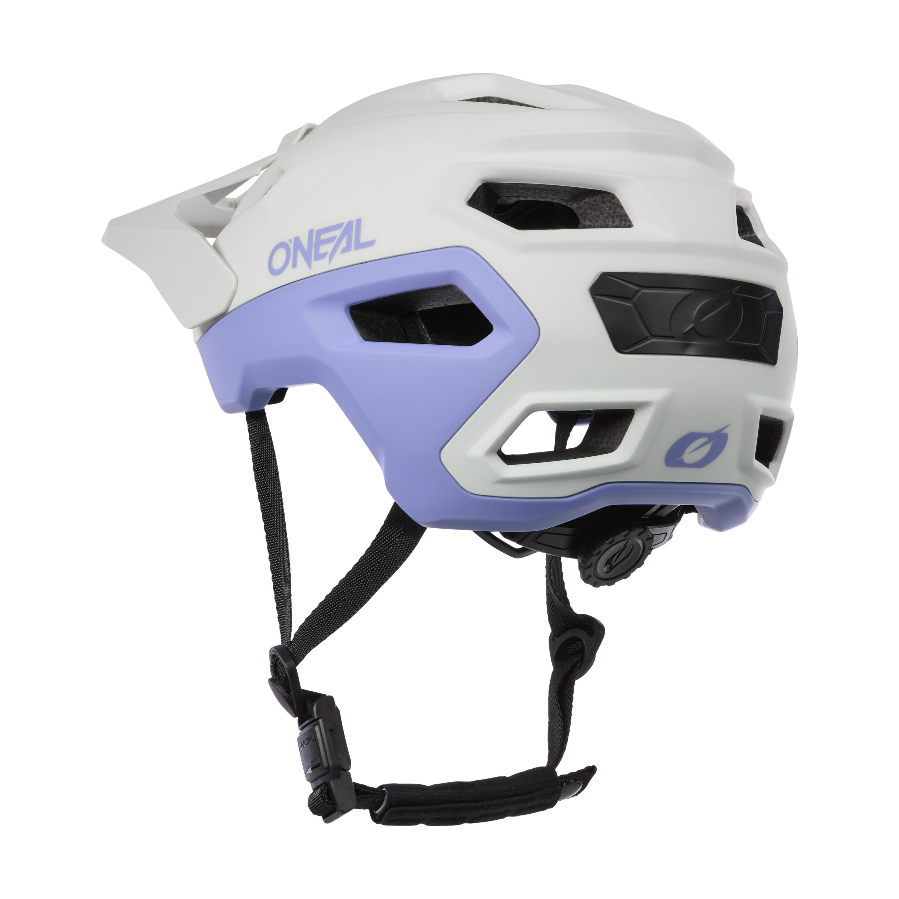 MTB-fietshelm TRAILFINDER EVO SOLID, wit/paars 3/4