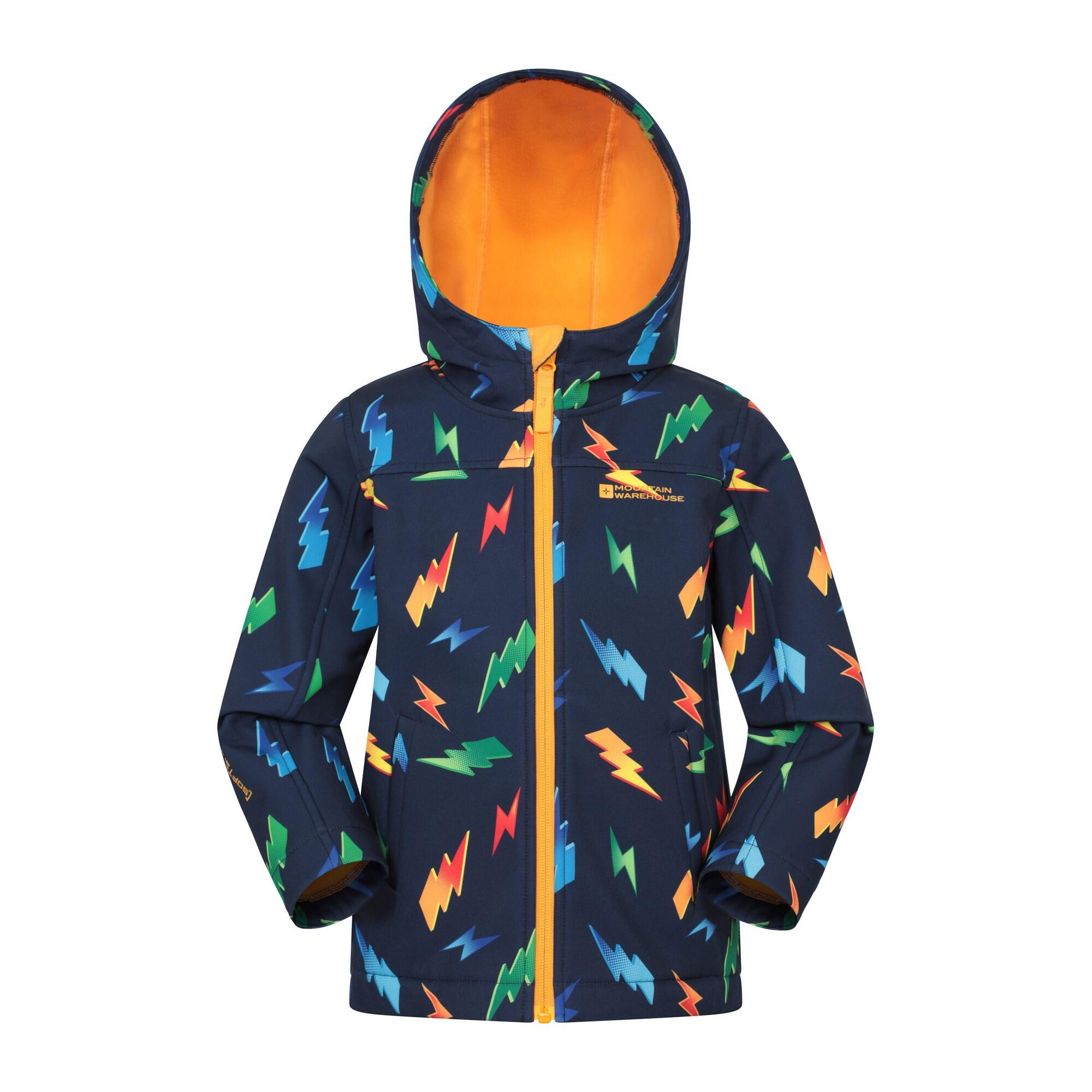 Mountain Warehouse Childrens/Kids Exodus Printed Water Resistant Soft Shell