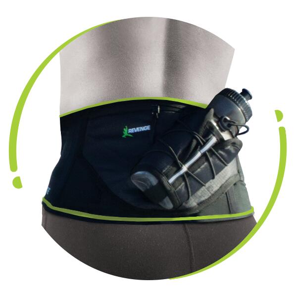 Ceinture Lombaire porte bouteille et de maintien Unisexe Running Poches Noir 2/5
