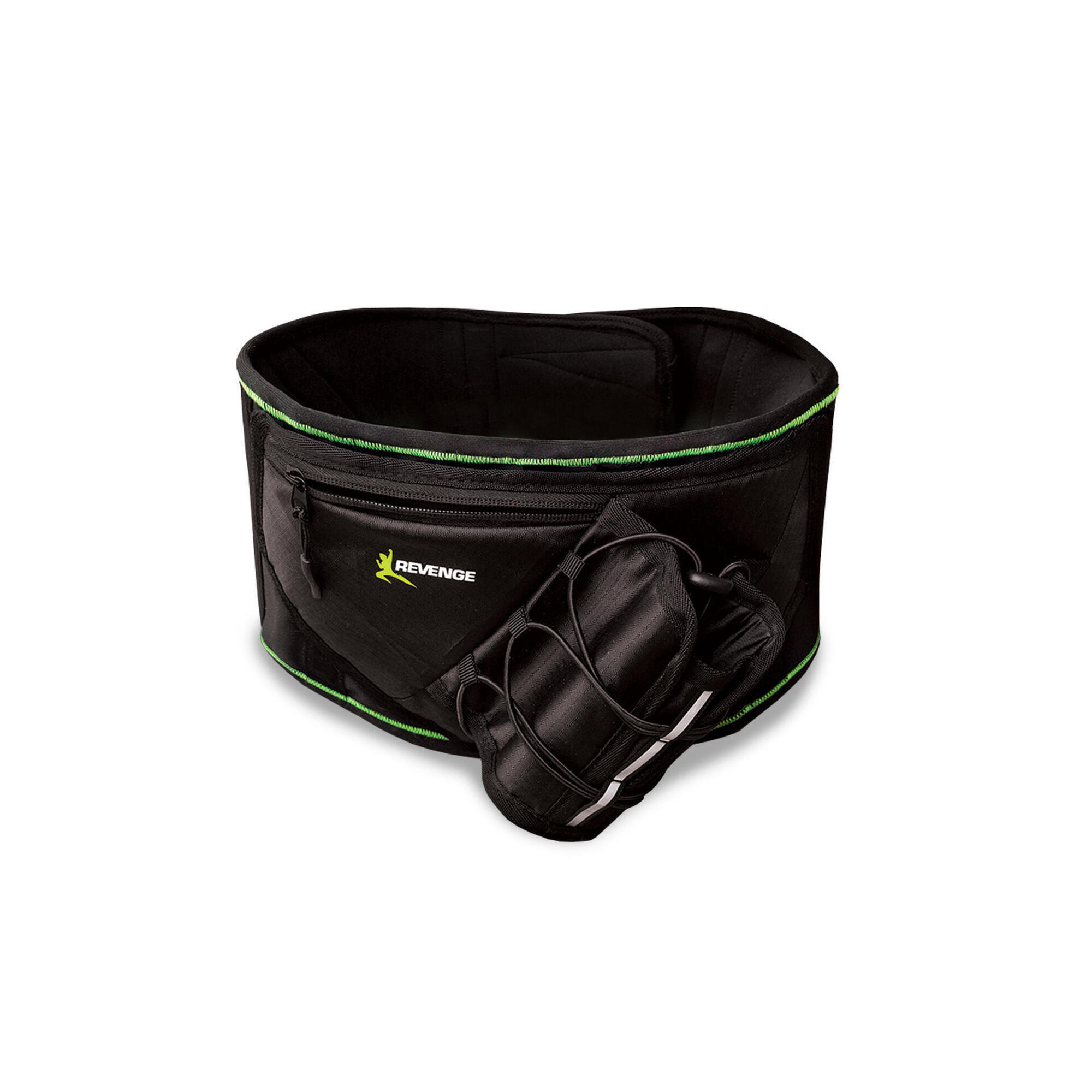 R-evenge - Ceinture Lombaire Porte Bouteille Et De Maintien Unisexe Running Poches Noir - Ceinture Lombaire - Noir - 48 Xl - Decathlon