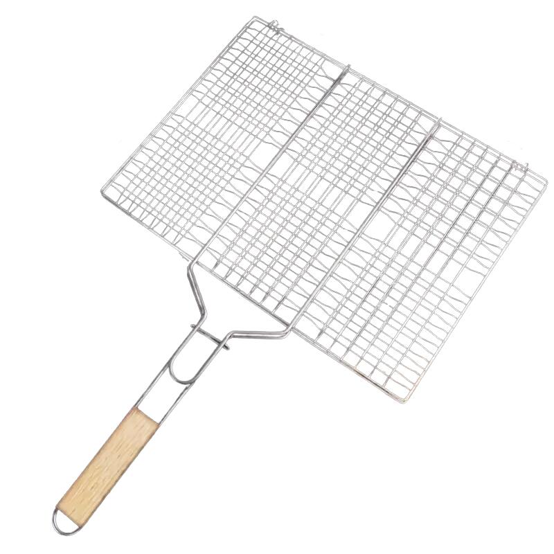 NNETM Portable Metal BBQ Grill Basket for Outdoor Grilling