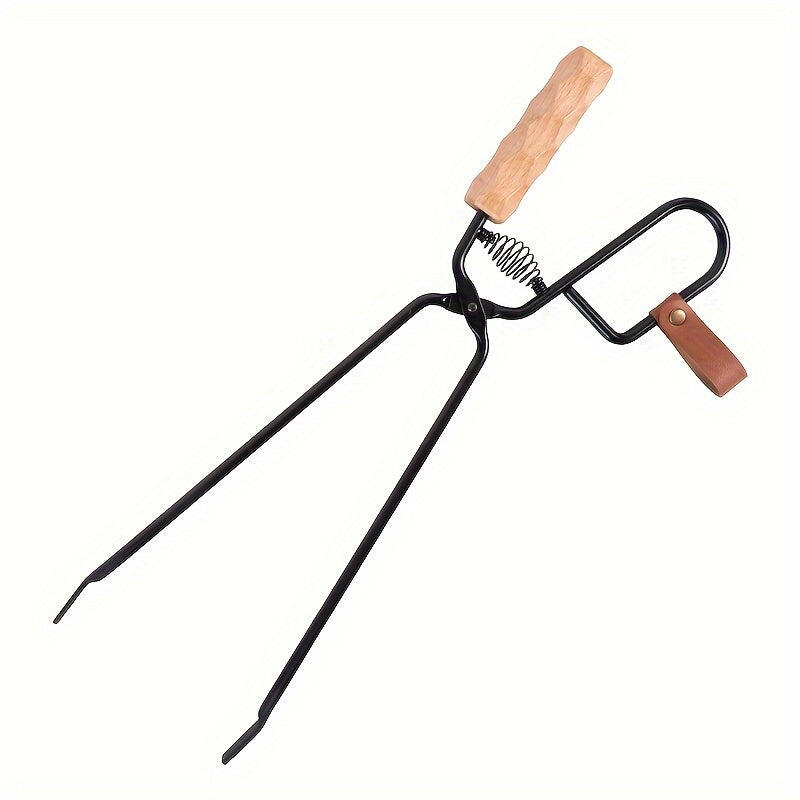 NNETM Extra-Long Heat-Resistant Charcoal Tongs for BBQ & Fire Pit