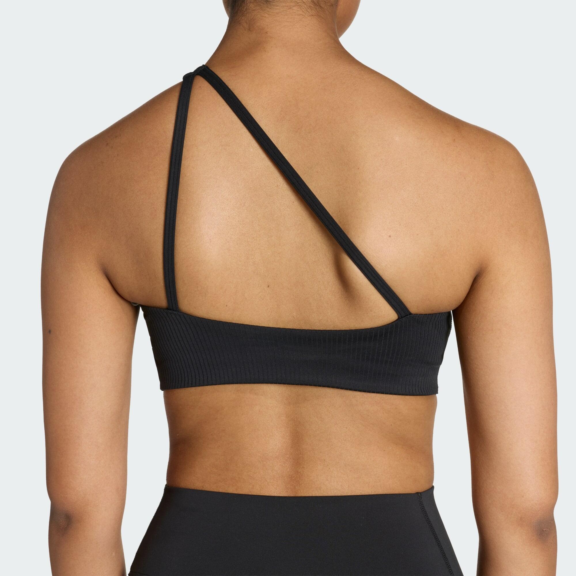 Brassière de training asymétrique côtelée Optime Maintien léger 5/7