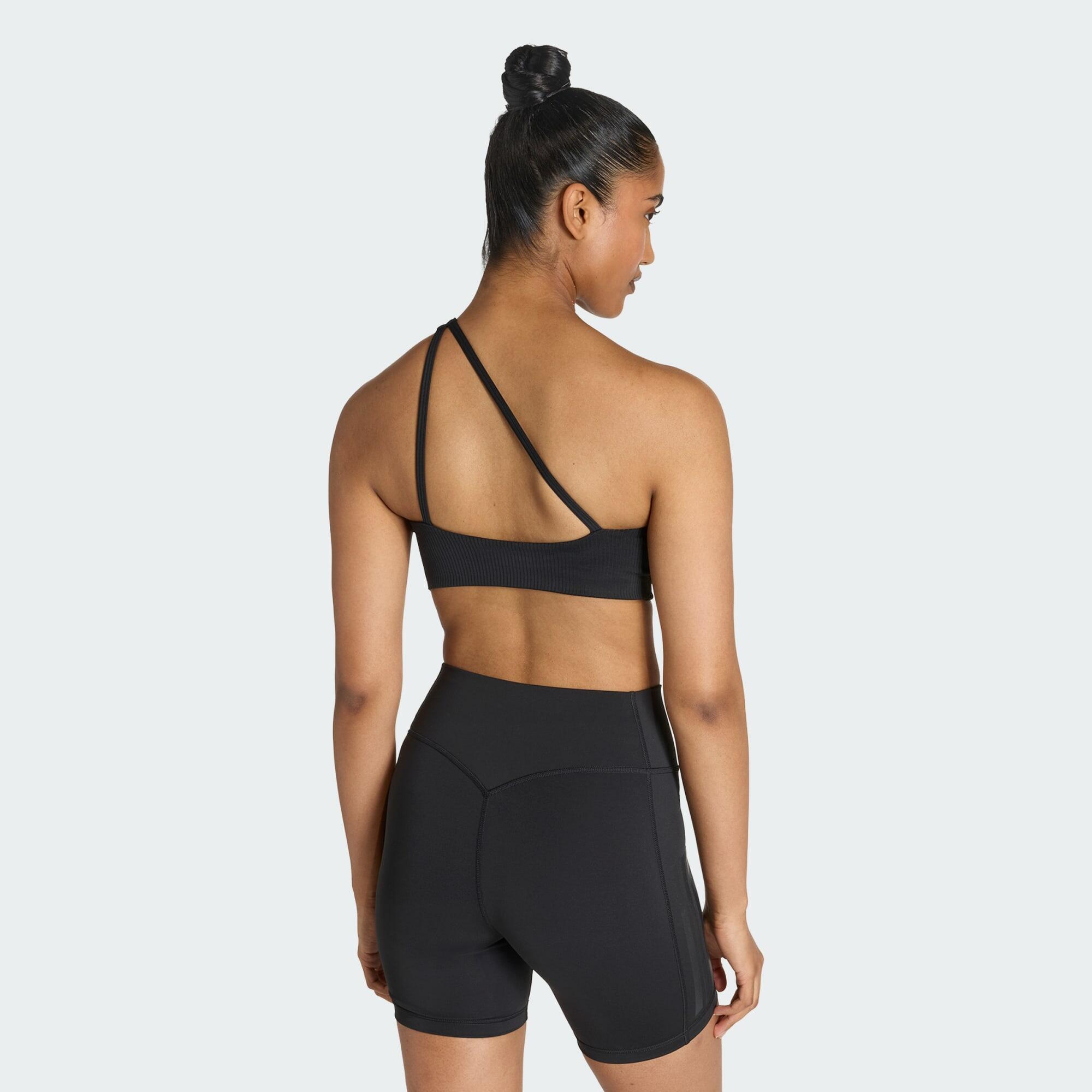 Brassière de training asymétrique côtelée Optime Maintien léger 4/7