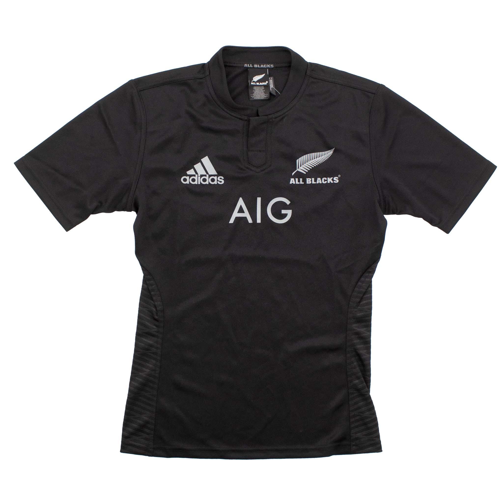 ADIDAS Shirt All Black New Zealand Rugby Home Jersey in Schwarz