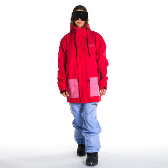 Giacca da sci snow unisex Rose Bloom 10K rosso rosa