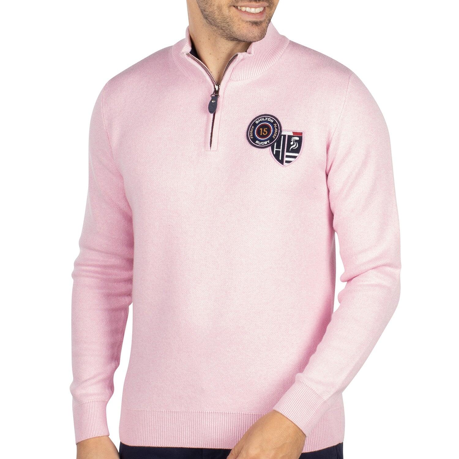 Shilton - Pull Camionneur Rugby Nations 15 Homme - Pull - Rose - Decathlon