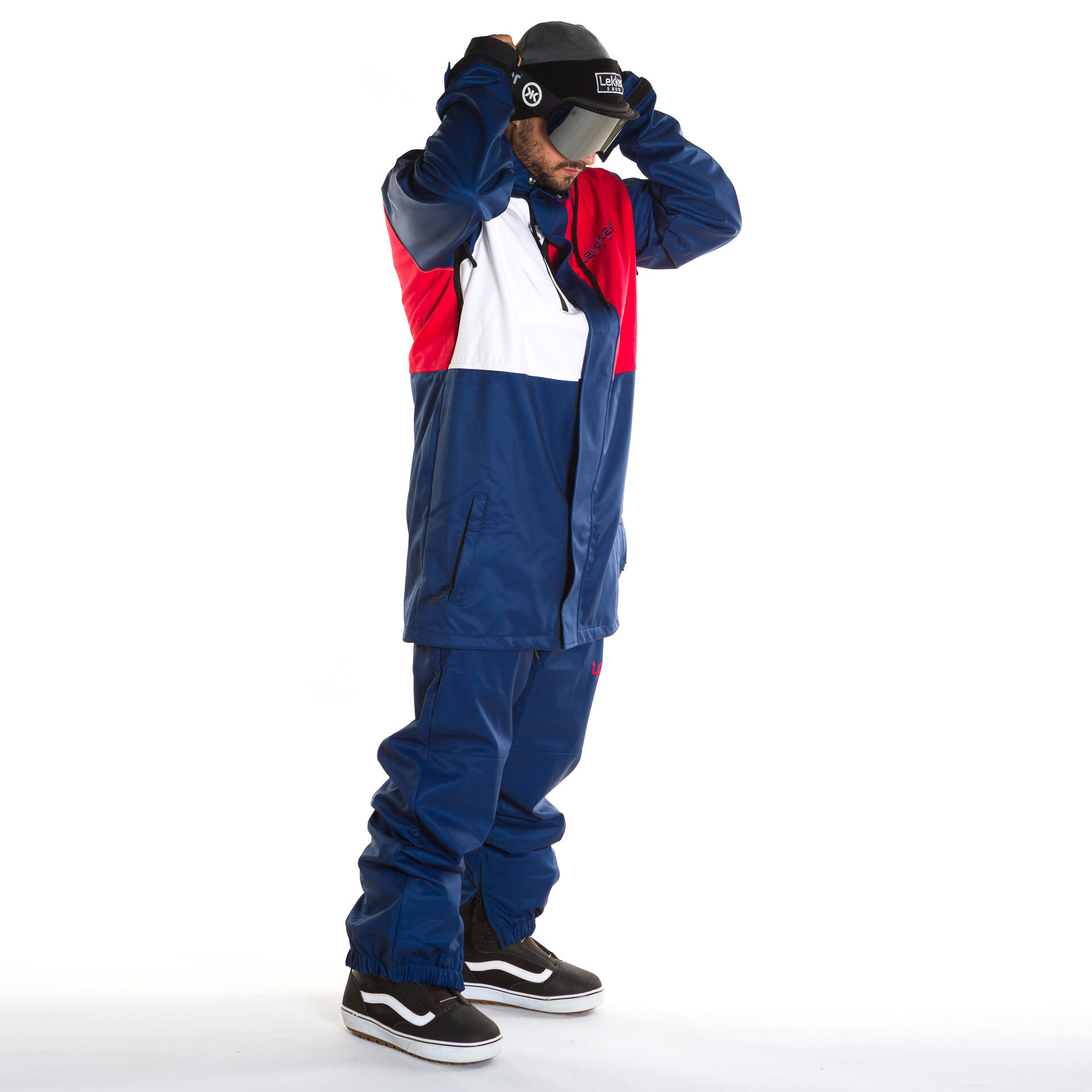 Veste de ski snow unisexe 1830 10K bleu blanc rouge 2/4