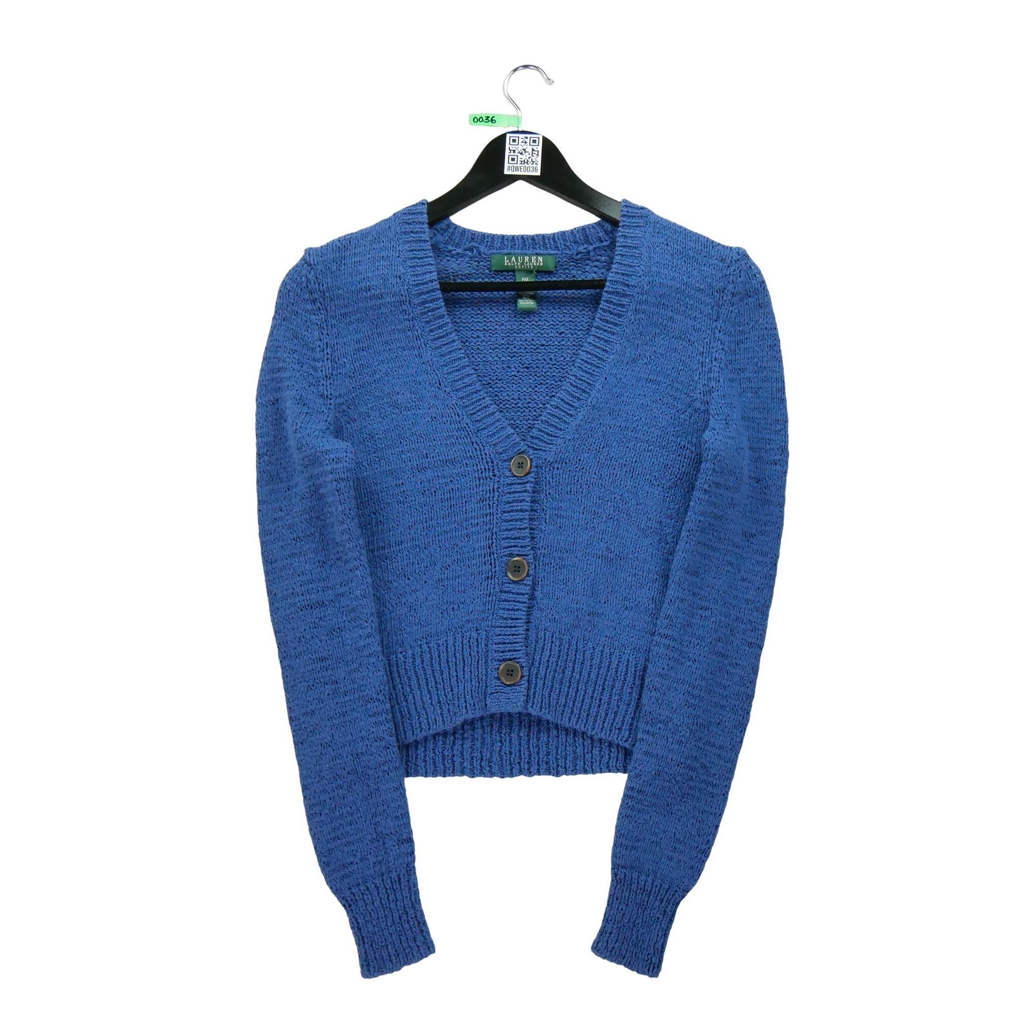 RALPH LAUREN Reconditionné - Pull Femme cardigan Bleu - Très Bon État