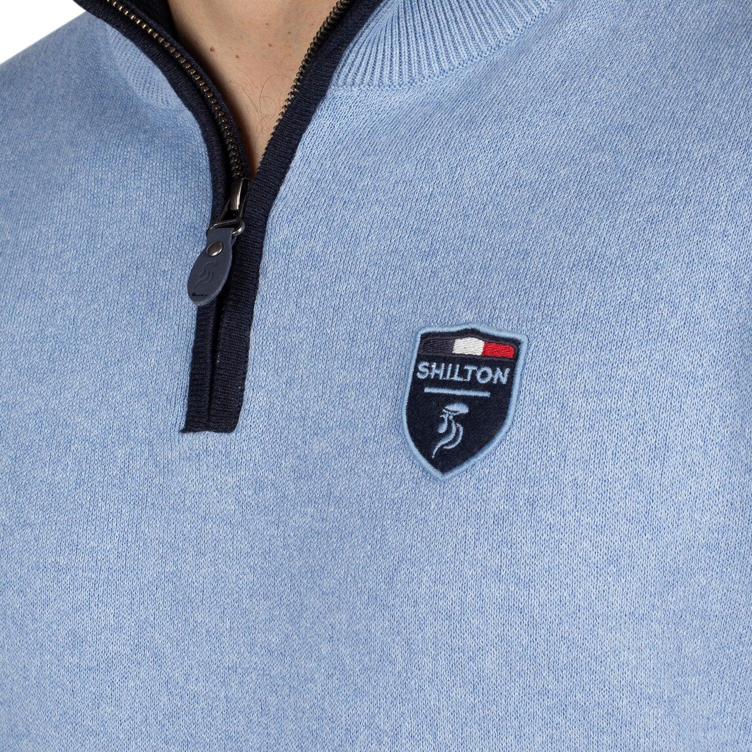 Pull camionneur french ecusson homme 3/4
