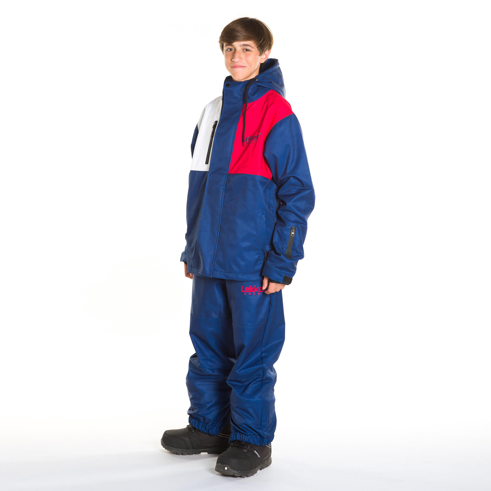 Veste de ski snow Kids 1830 10K bleu blanc rouge 4/4