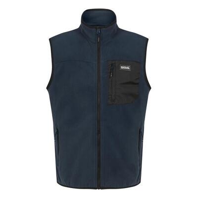 Heren frankie fleece gilet (zwart)