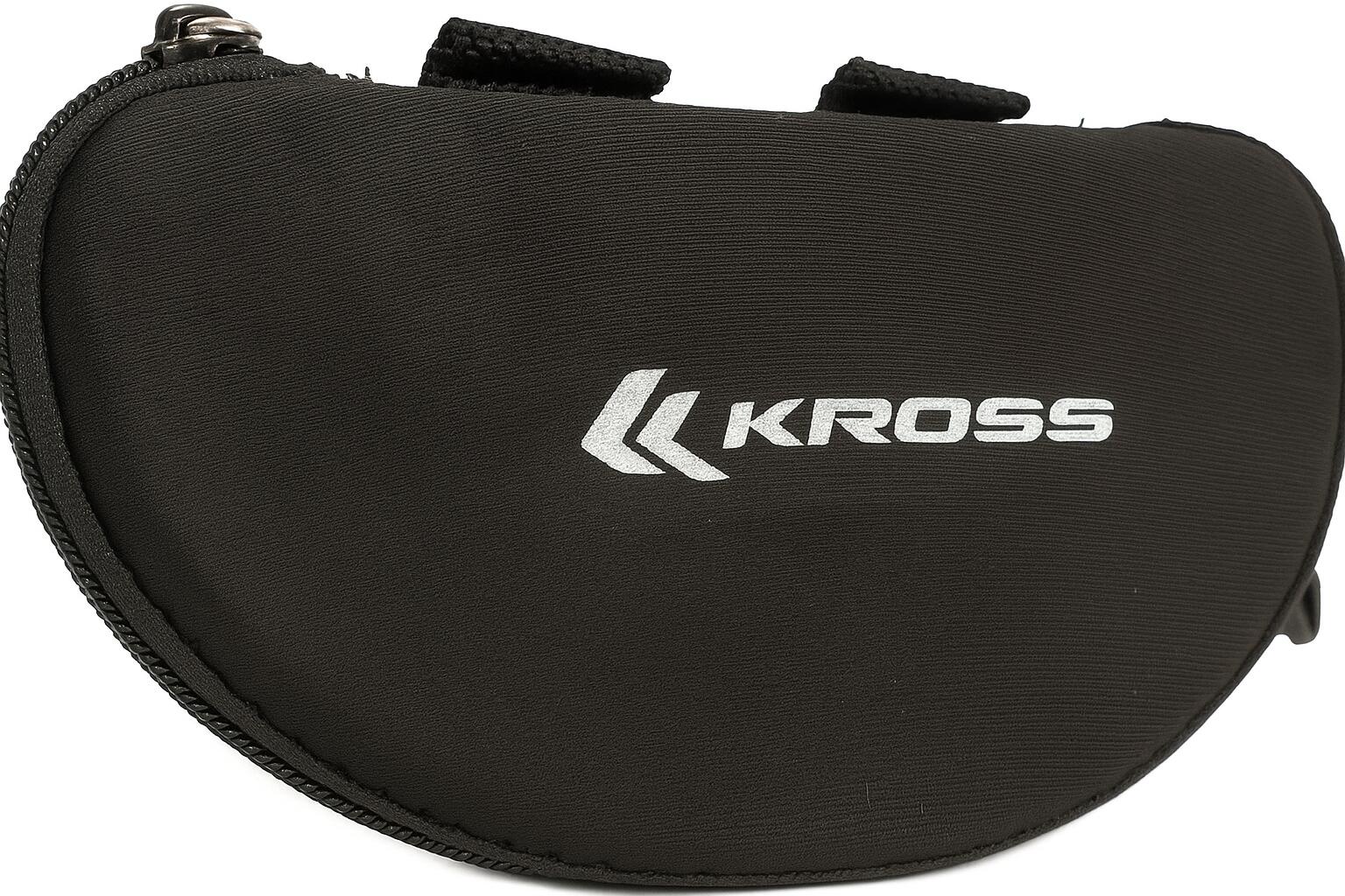 Occhiali ciclismo Kross Flash — lenti polarizzate UV400, montatura nera. 3/3