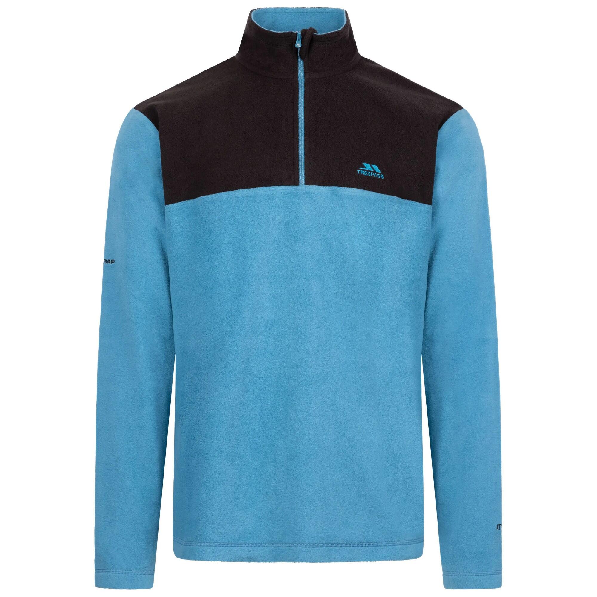 TRESPASS Mens Curtiston AT100 Fleece Top (Bondi Blue)