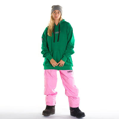 Snowboard hoodie katoen unisex tall alpine rose groen