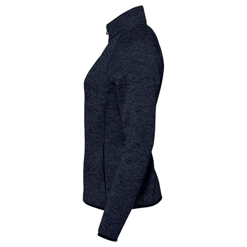 Womens/Ladies Yosemite Full Zip Fleece Jacket (Navy Heather) 3/4