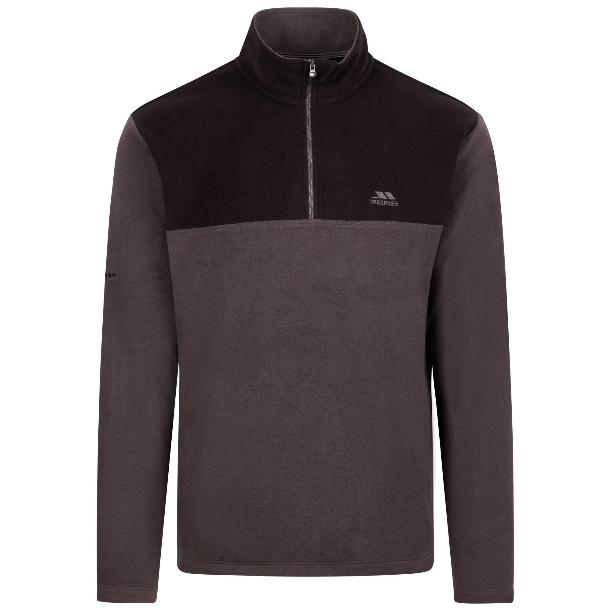 TRESPASS Mens Curtiston AT100 Fleece Top (Dark Grey)