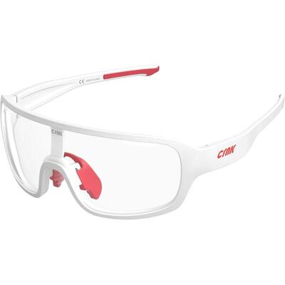 CRNK Vivid Optical 2 - Occhiali da ciclismo bianchi con inserto graduabile.