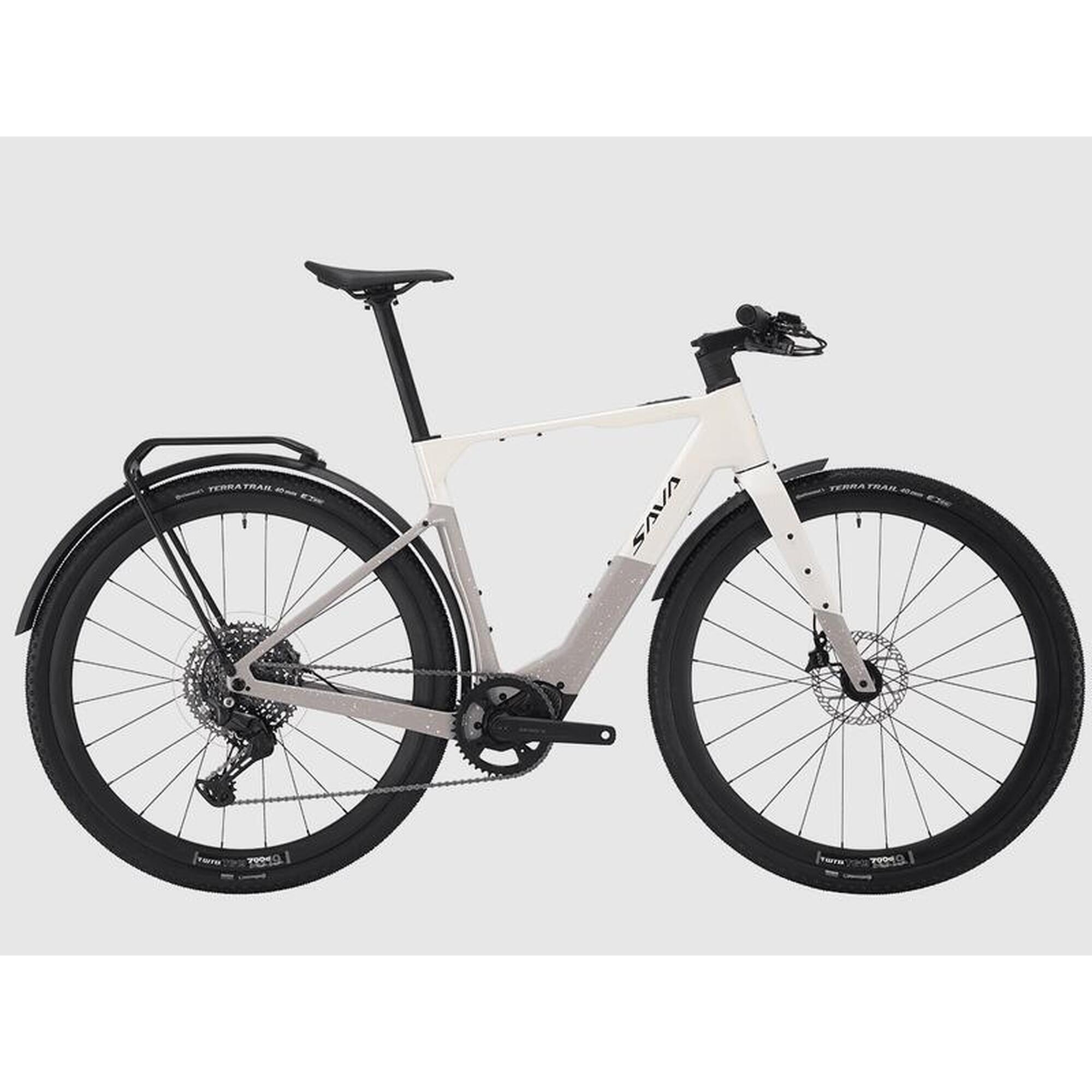 Sava - Vélo Électrique Gravel Sava Gelaro 2.0 - Vélo Gravel - Blanc - 42 M/l - Decathlon