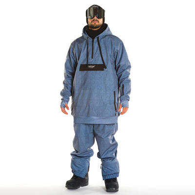 Snowboard hoodie 10k granite storm grijs denim