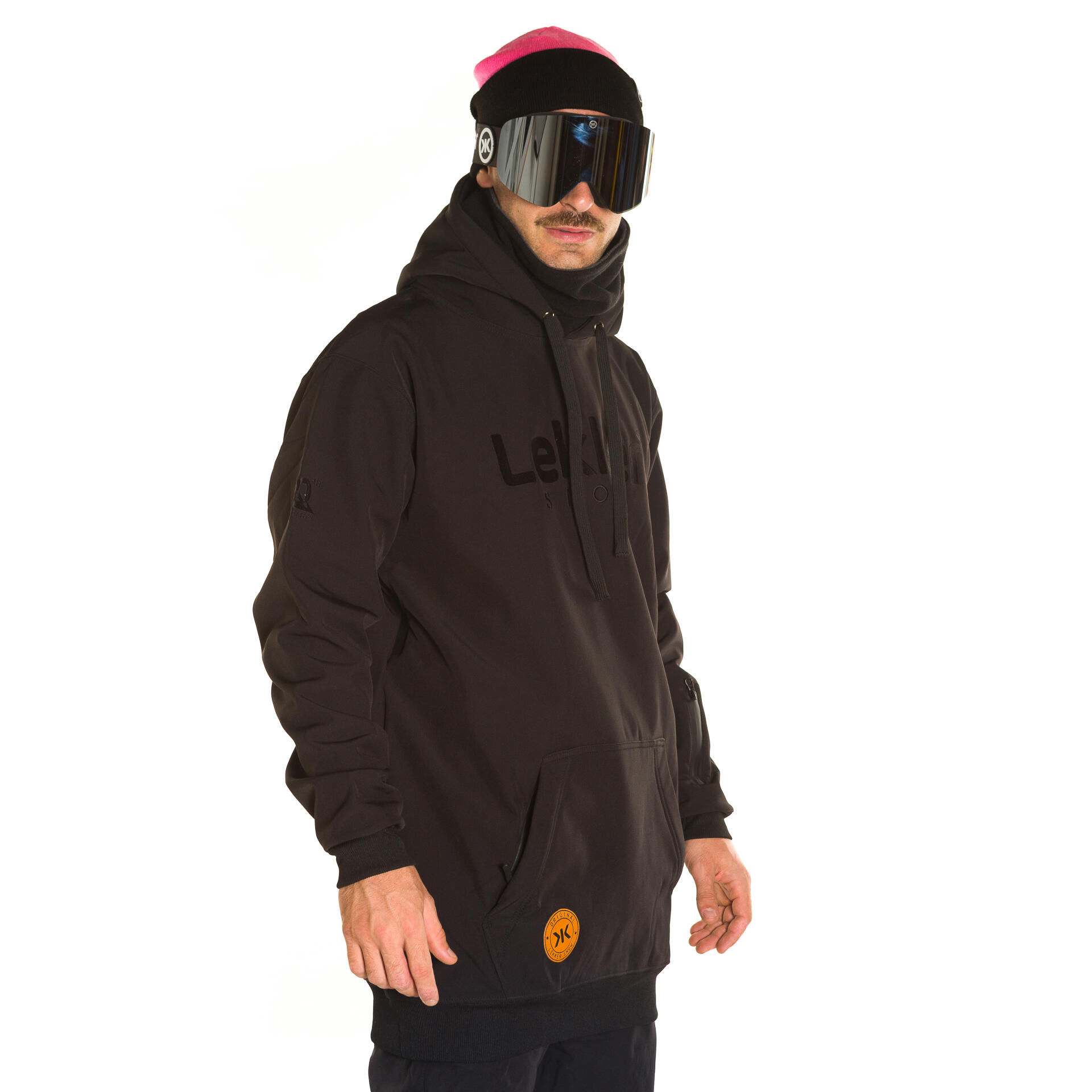 Snowboard hoodie 10K Midnight Line zwart 2/3