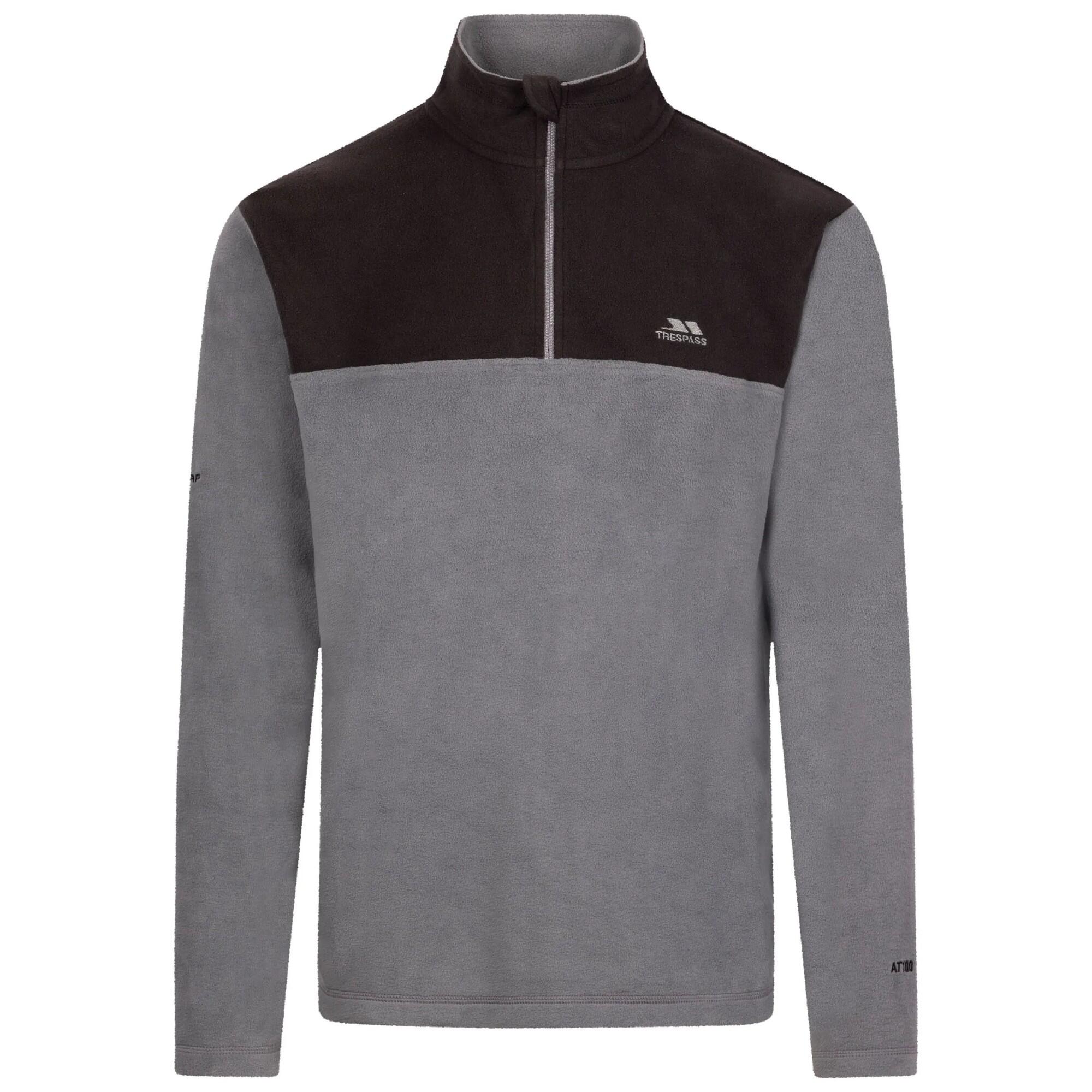 TRESPASS Mens Curtiston AT100 Fleece Top (Carbon)