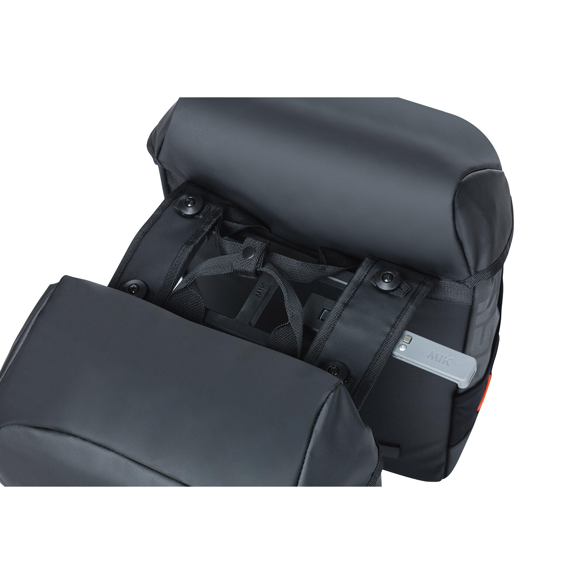 Basil Miles Tarpaulin Mik - Sac à vélo double noir imperméable 34 litres 3/5