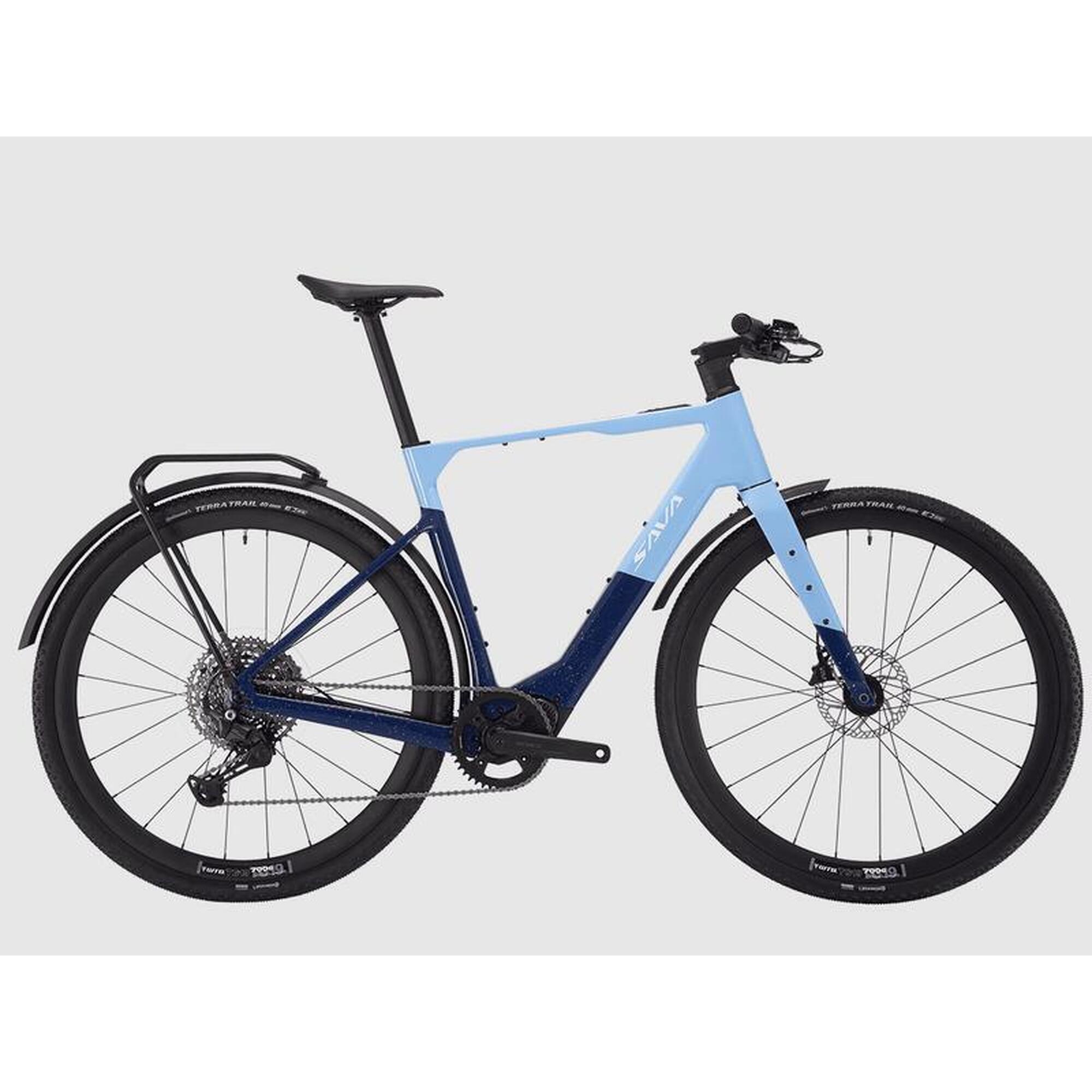 Sava - Vélo Électrique Gravel Sava Gelaro 2.0 - Vélo Gravel - Bleu - 42 M/l - Decathlon
