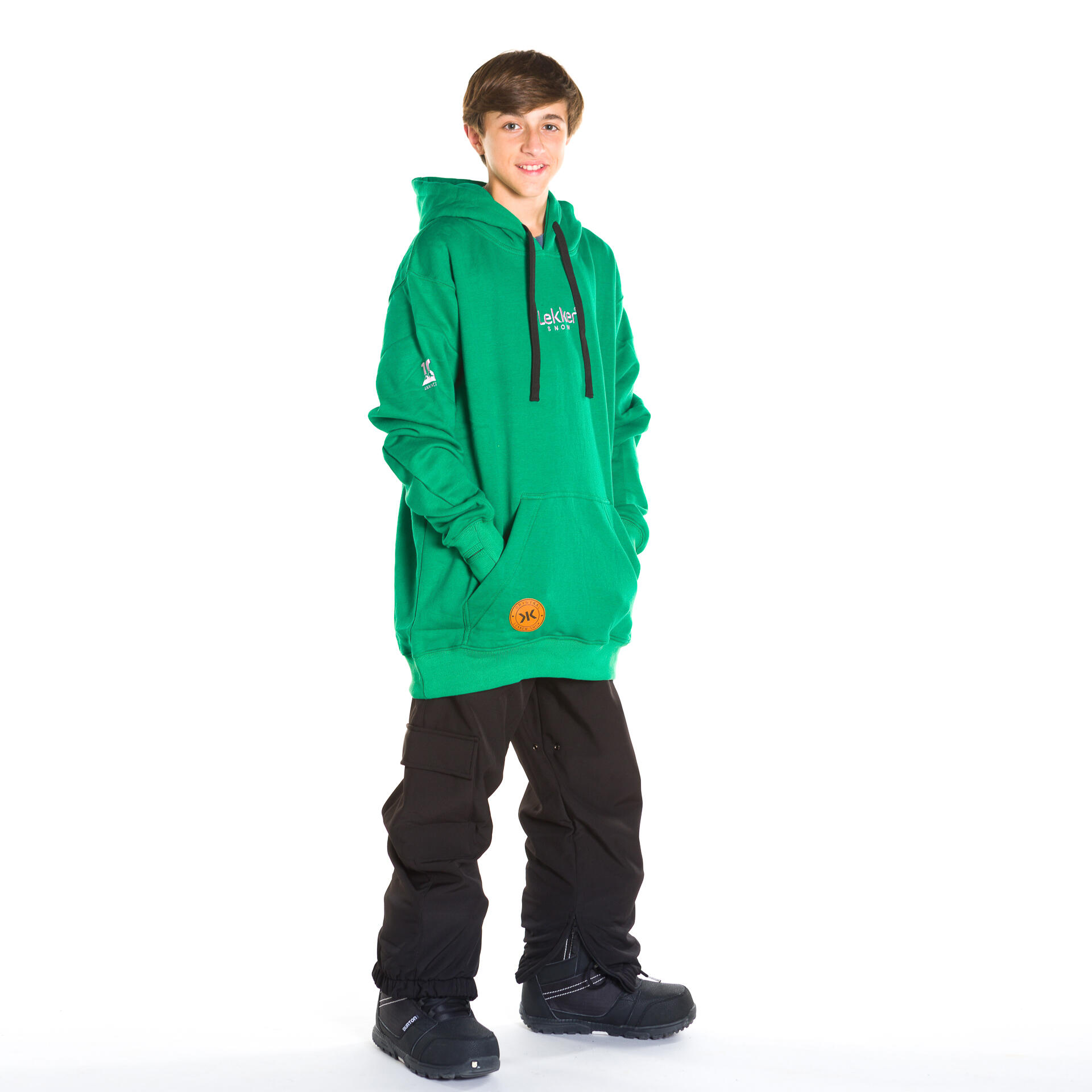 Sweat de ski snow en coton Kids Tall Alpine Rose vert 2/3