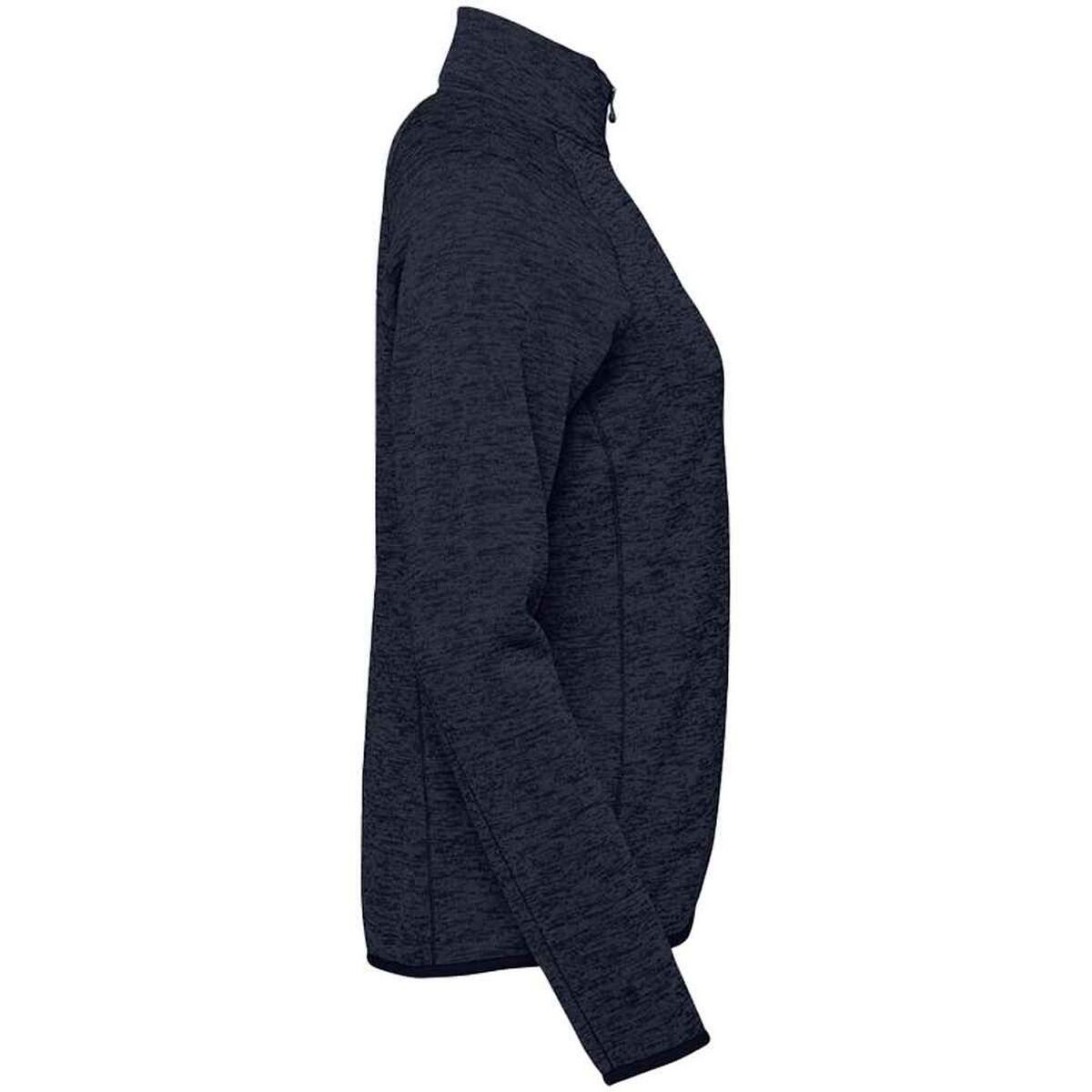 Womens/Ladies Yosemite Half Zip Pullover (Navy Heather) 3/4