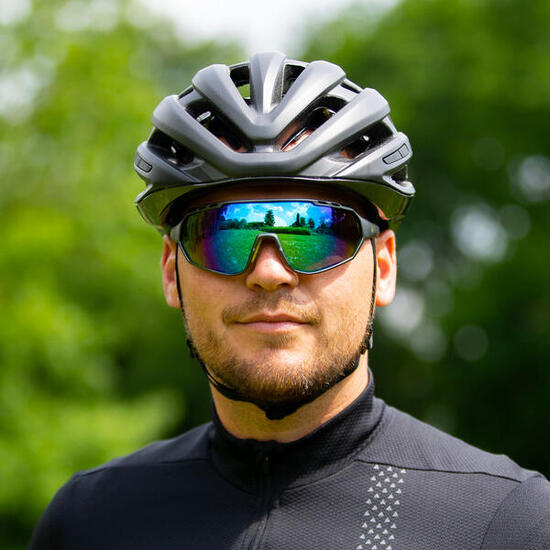 Lynx Ventoux occhiali sportivi antracite lenti Smoke CAT.3.