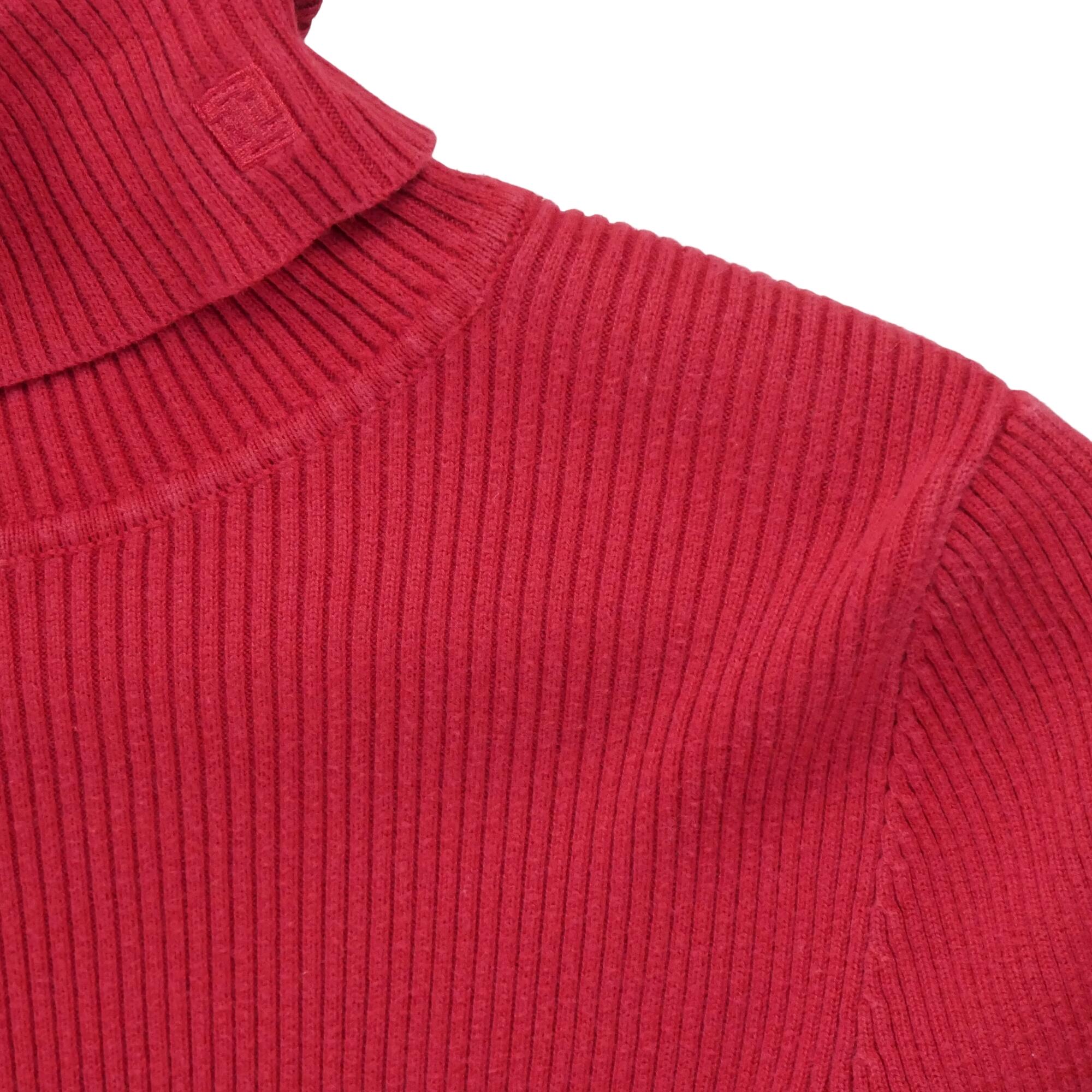Reconditionné - Pull Femme col roulé Rouge - Très Bon État 3/6