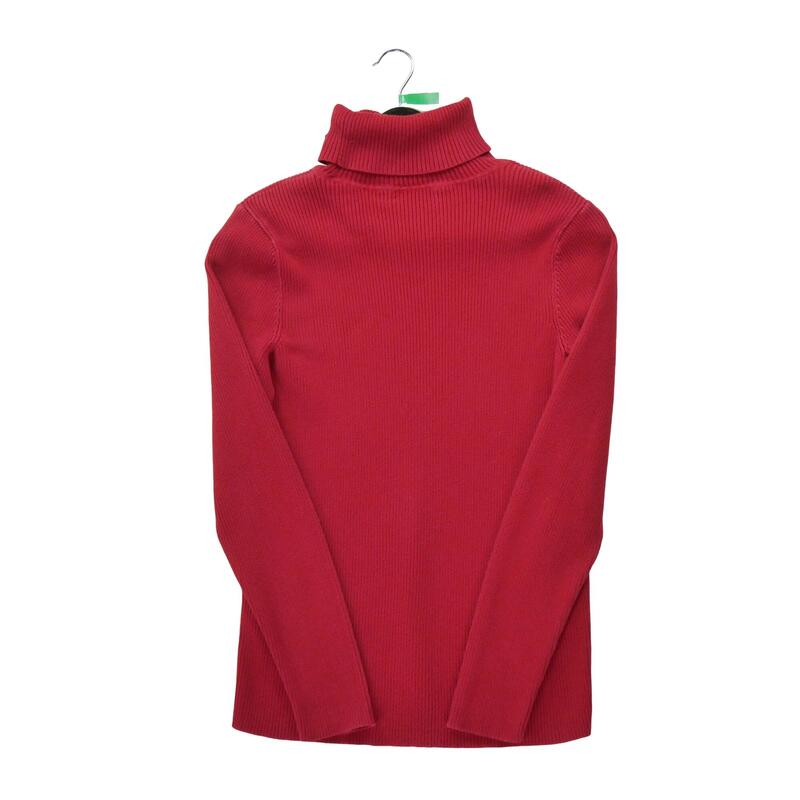 Pulover cu guler rulat pentru femei rosu