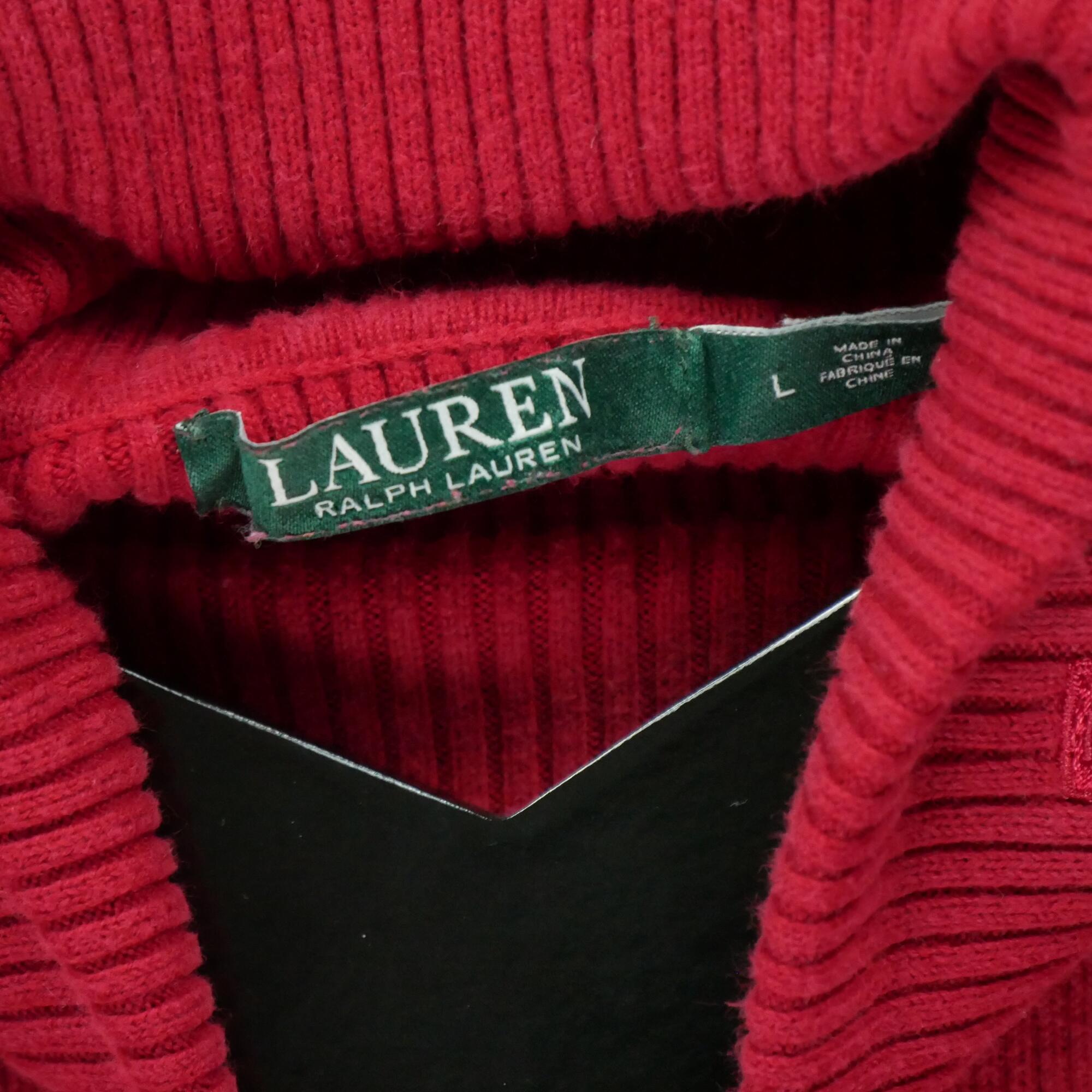 Reconditionné - Pull Femme col roulé Rouge - Très Bon État 5/6