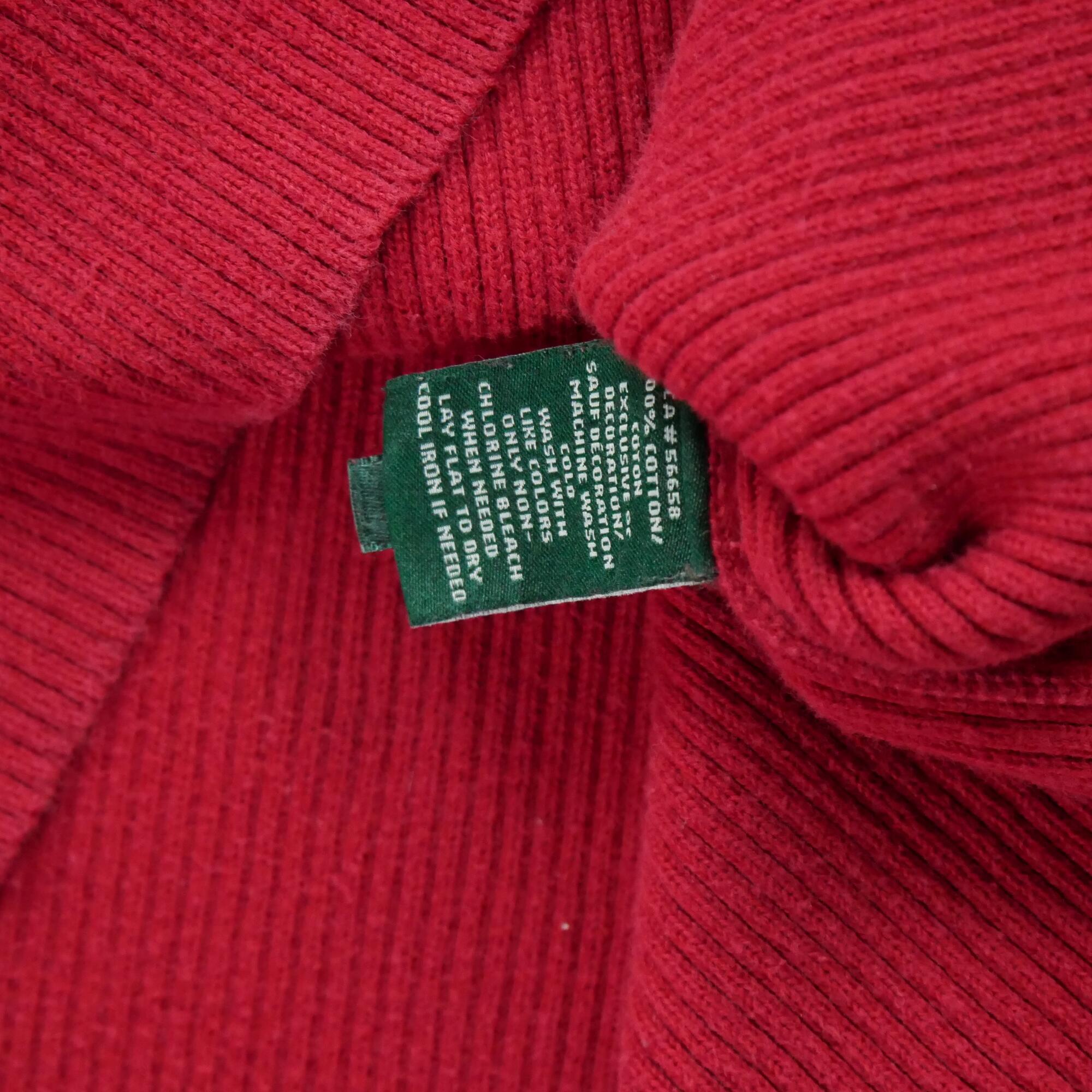 Reconditionné - Pull Femme col roulé Rouge - Très Bon État 6/6