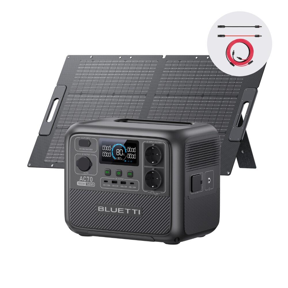 Bluetti - Bluetti Station Électrique Portable Ac70 1000w+panneau Solaire 100w Pour Caravan - Panneau Solaire - Taille Unique - Decathlon